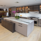 Kitchen cabinets by AlliKriste with a simplistic and versatile design